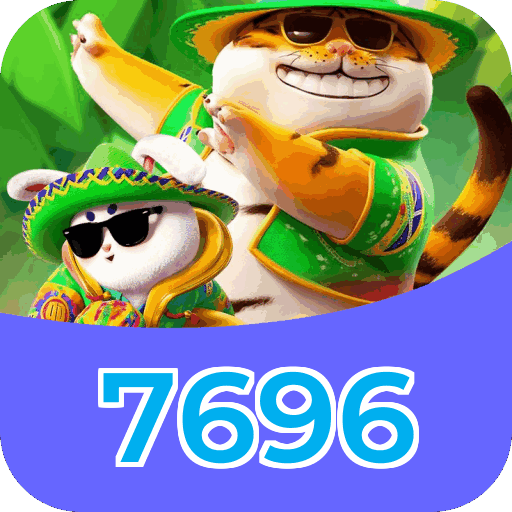 Interface do aplicativo 7696 mostrando jogos disponíveis no iOS e Android
